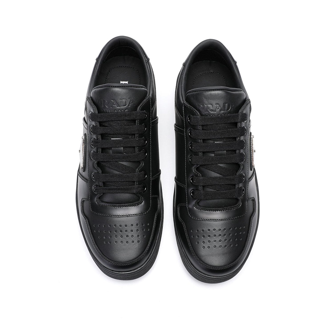 Prada Black Perforated Low-Top Sneakers — hero