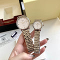 Longines Rose Gold Silver Bracelet Couple Watch Set — hero