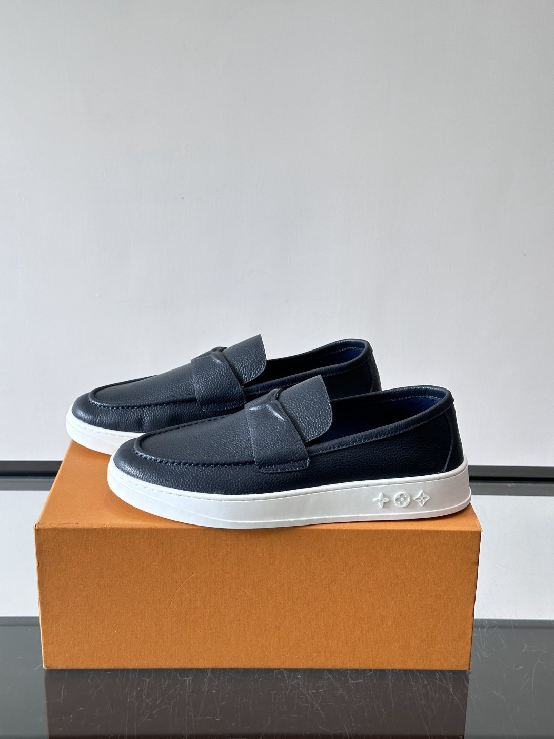 Louis Vuitton Black Platform Loafers — side