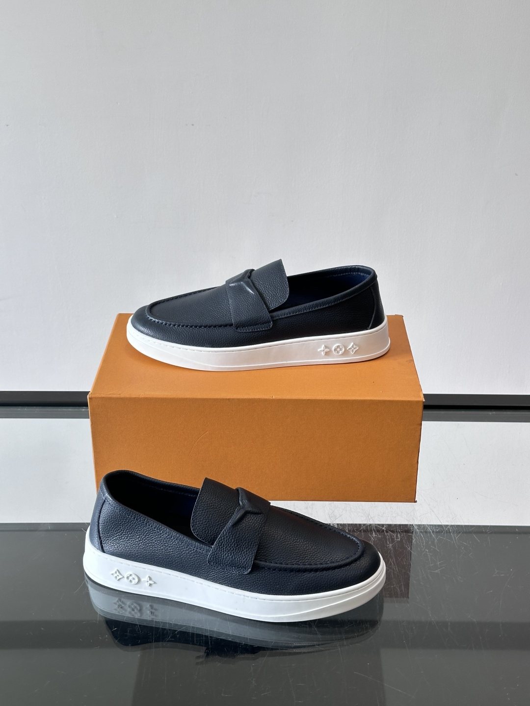 Louis Vuitton Black Platform Loafers — side
