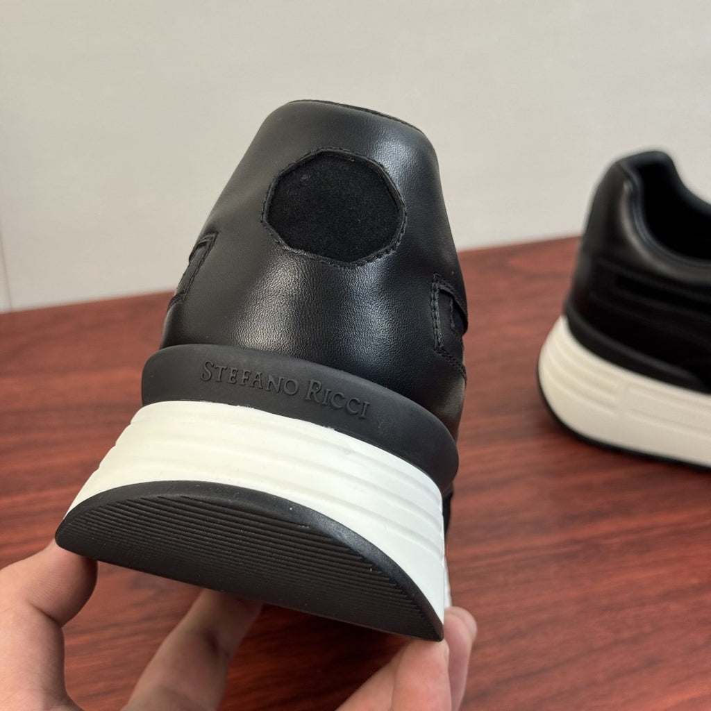 Stefano Ricci Black Paneled Sneakers — detail
