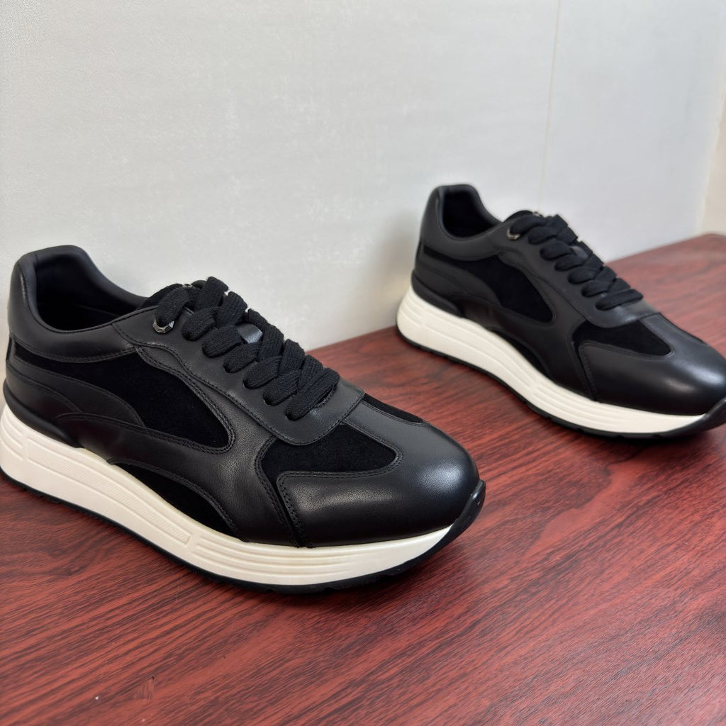 Stefano Ricci Black Paneled Sneakers — front