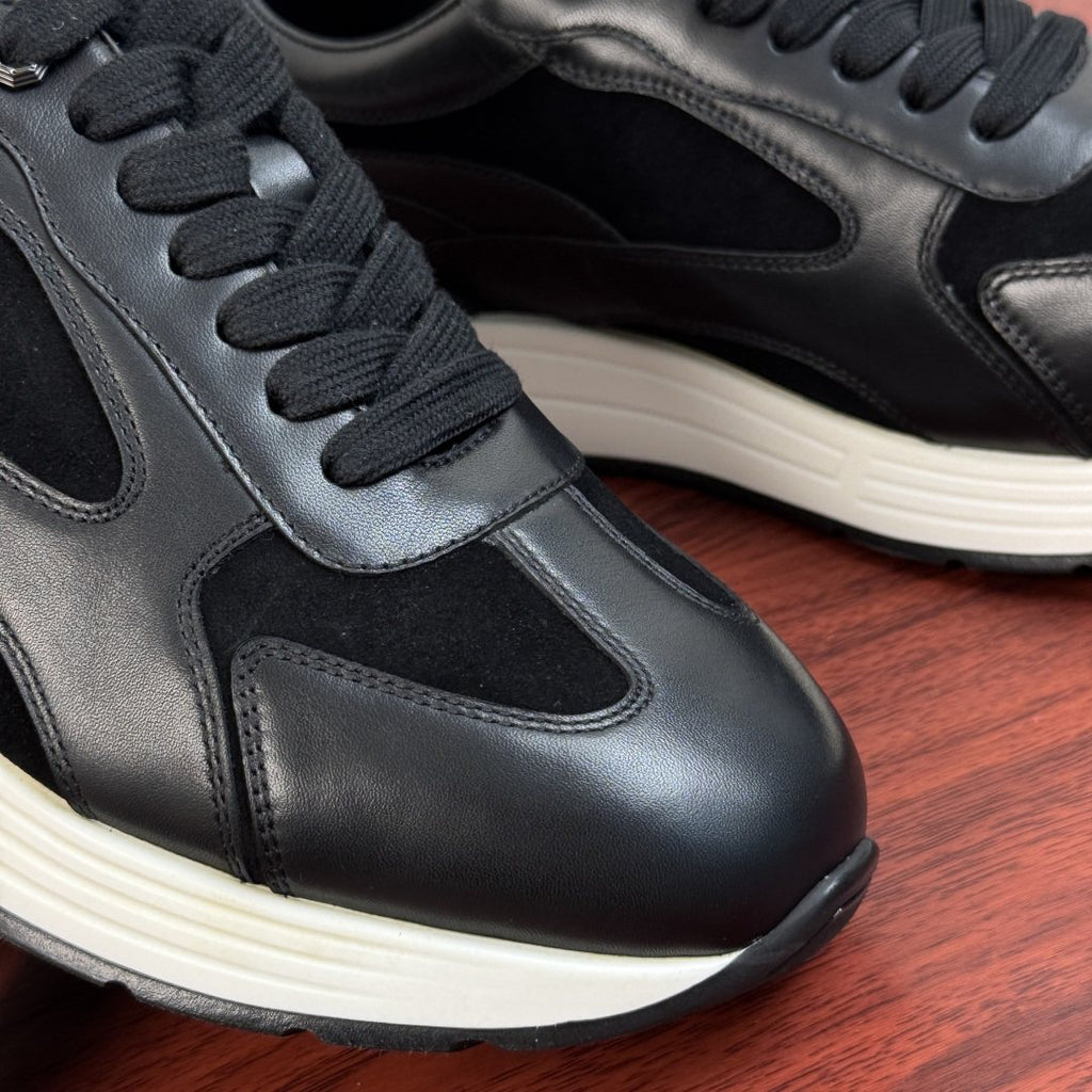 Stefano Ricci Black Paneled Sneakers — detail