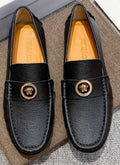 Versace Black Hardware Loafers — hero