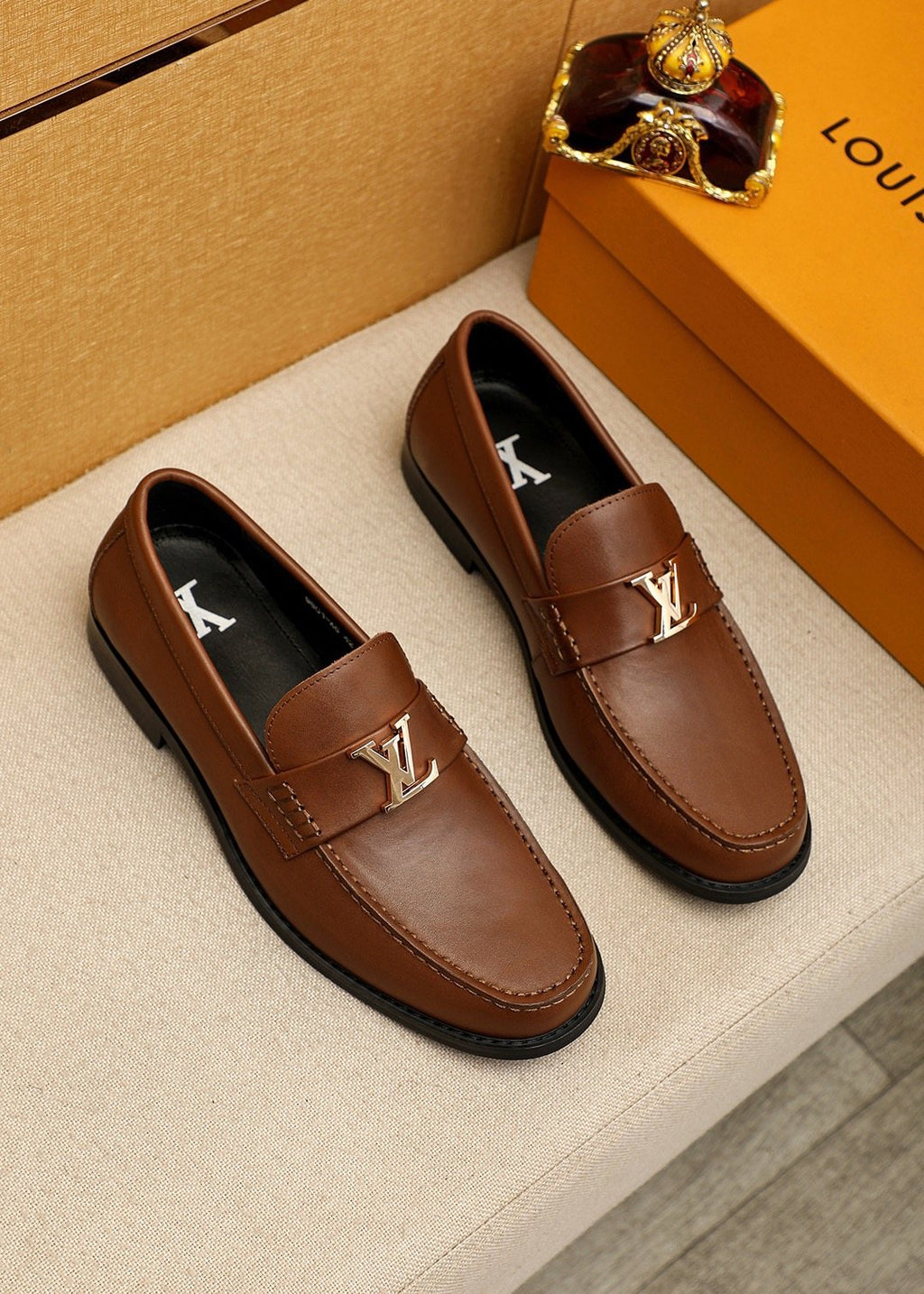 Louis Vuitton Brown Buckle Loafers — hero