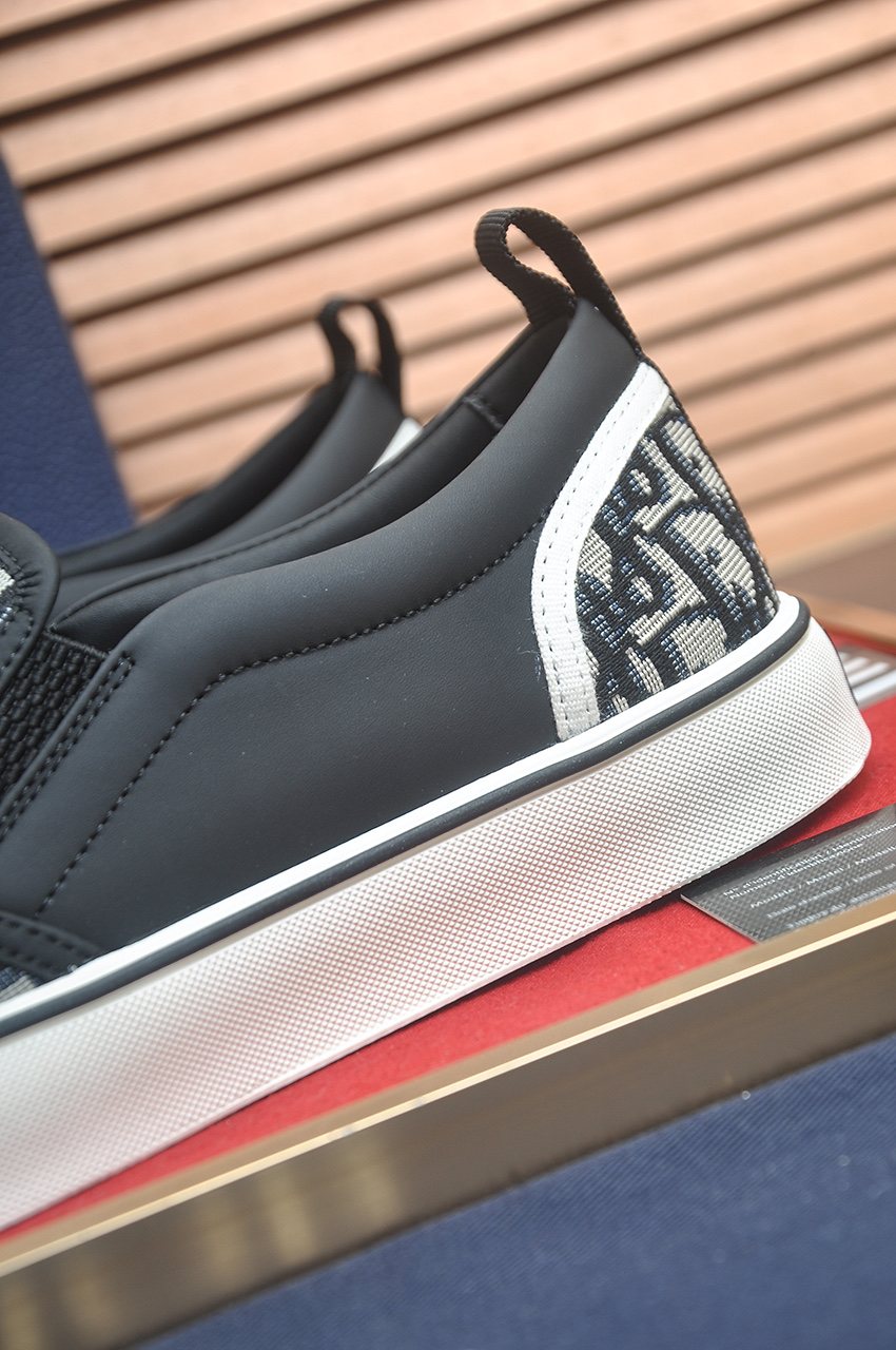 Dior Patterned Slip-On Sneakers — front