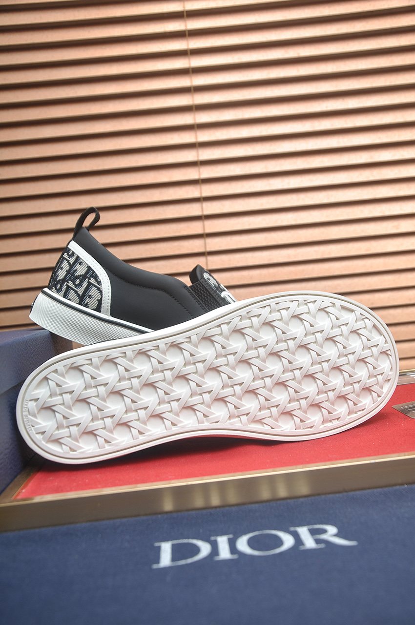 Dior Patterned Slip-On Sneakers — front