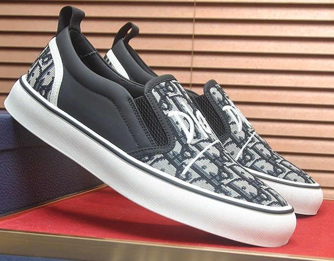 Dior Patterned Slip-On Sneakers — hero