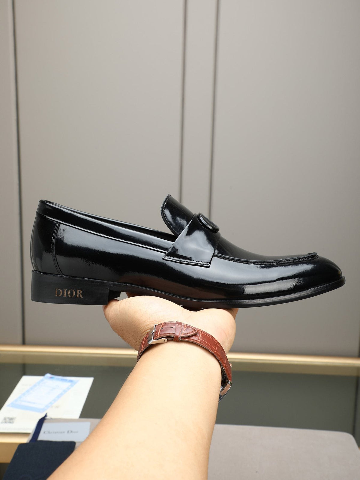 Dior Black Patent Leather Loafers — model
