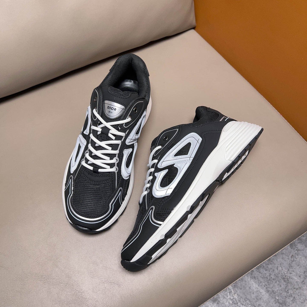 Dior B30 Black and Gray Sneakers — side