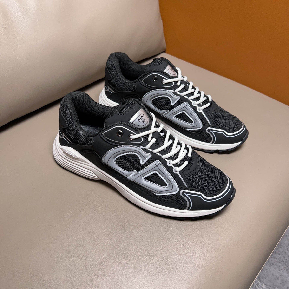 Dior B30 Black and Gray Sneakers — front