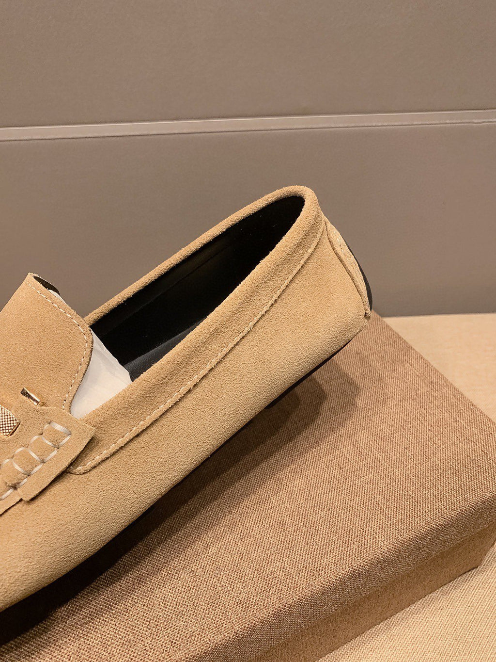 Versace Tan Hardware Loafers — detail