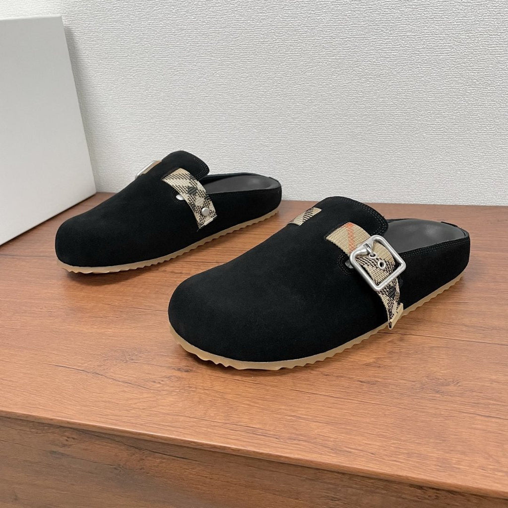 Burberry Check Buckle Slide Sandals — hero