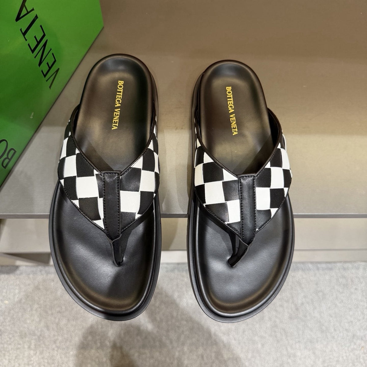 Bottega Veneta Woven Thong Sandals — hero