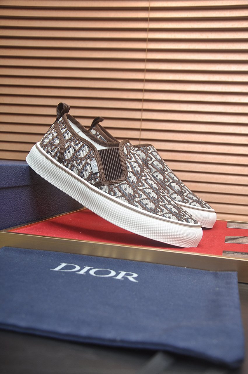 Dior Patterned Slip-On Shoes — hero