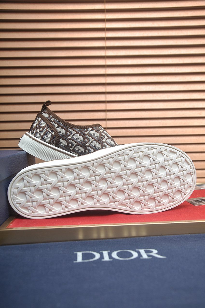 Dior Patterned Slip-On Shoes — back