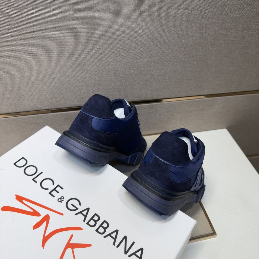 Dolce & Gabbana Navy Logo Low-Top Sneakers — back