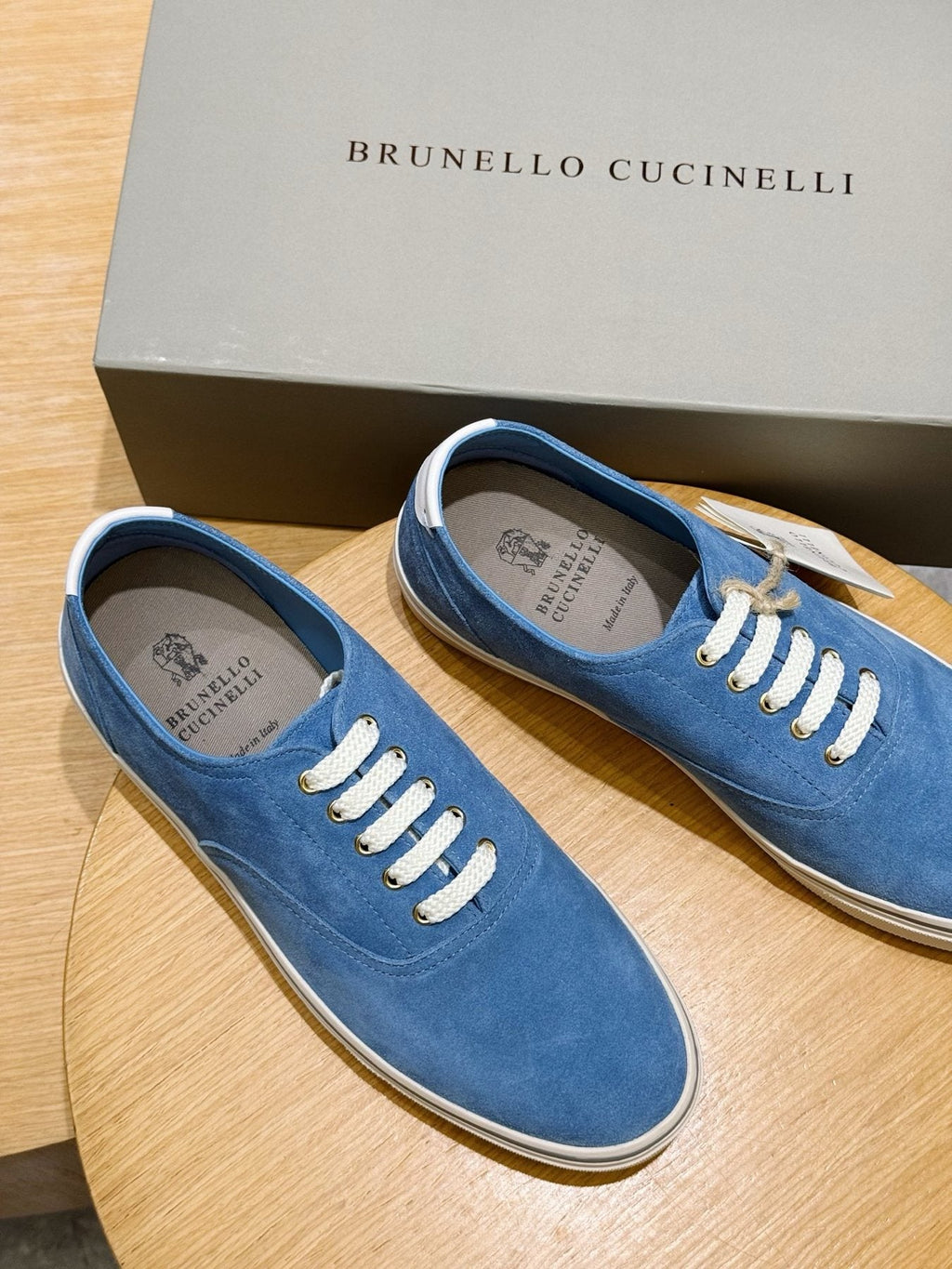 Brunello Cucinelli Suede Low-Top Sneakers — detail