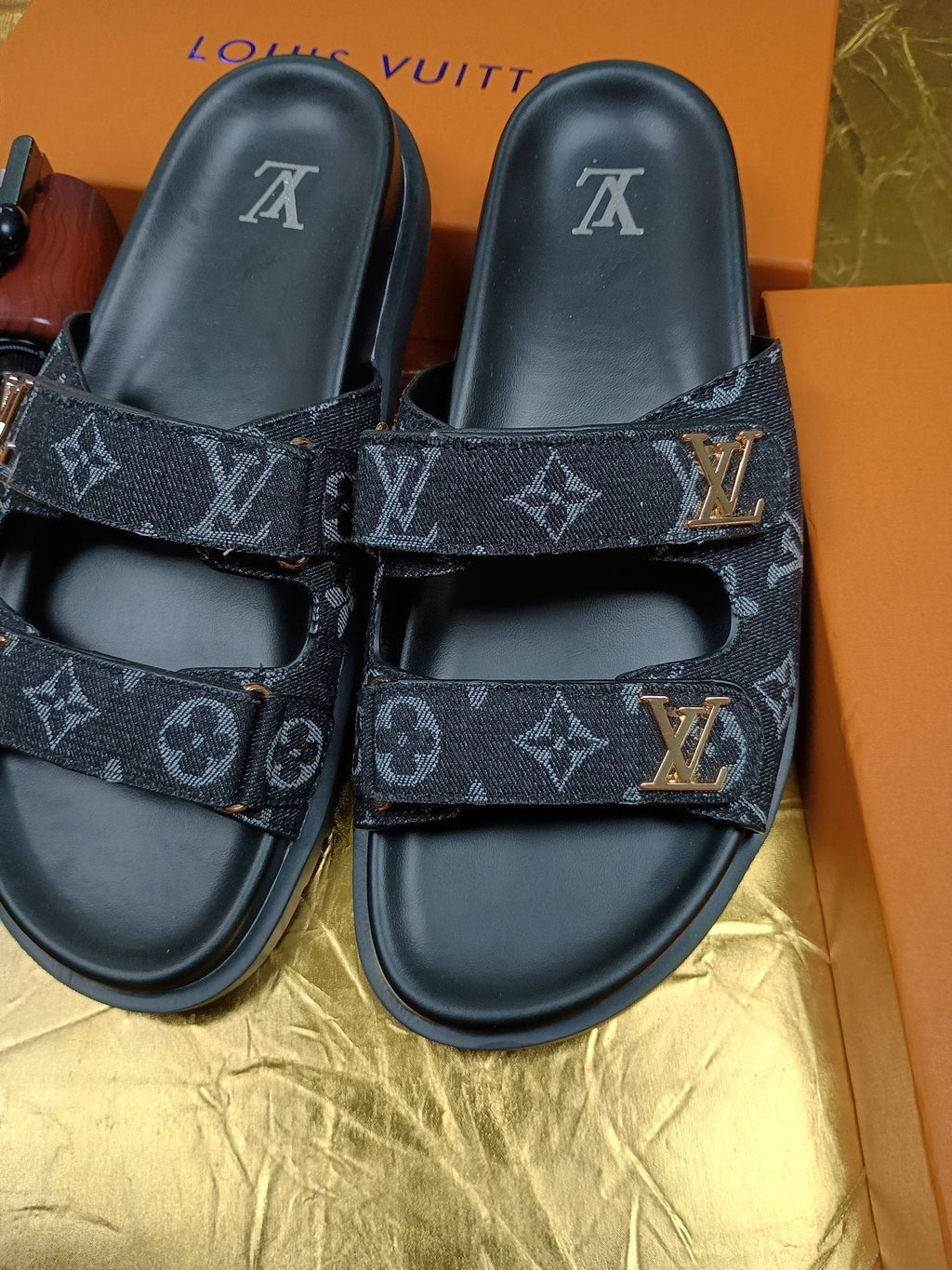 Louis Vuitton Double-Strap Slide Sandals — hero