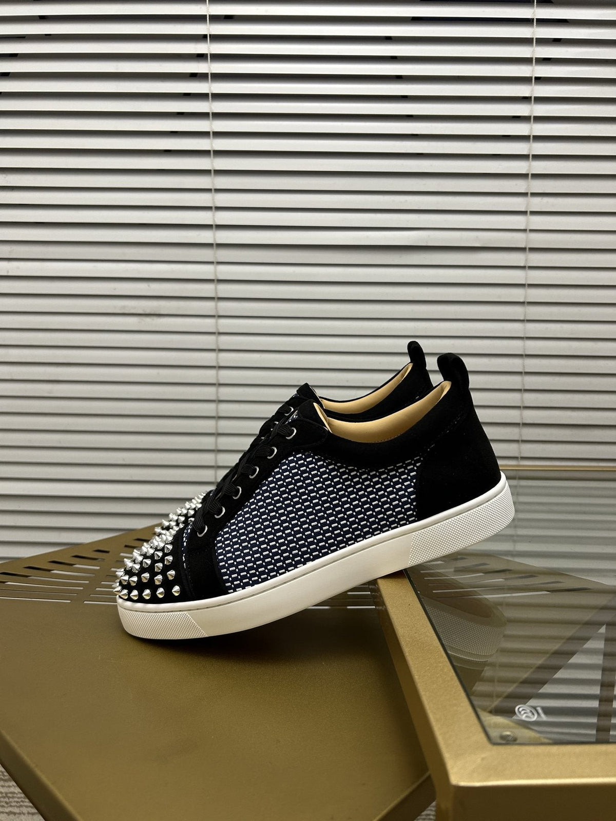 Christian Louboutin Studded Toe Low-Top Sneakers — side