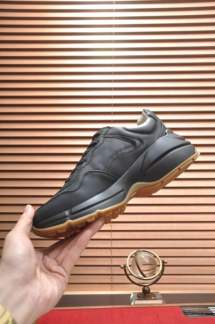 Gucci Black Multicolor Low-Top Sneakers — back