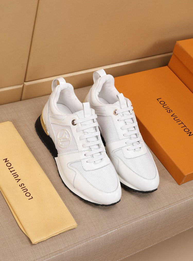 Louis Vuitton White Low-Top Sneakers — front