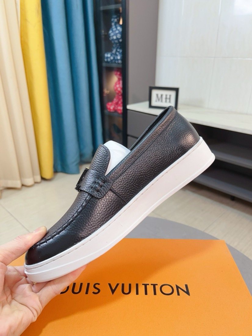 Louis Vuitton Textured Slip-On Shoes — model