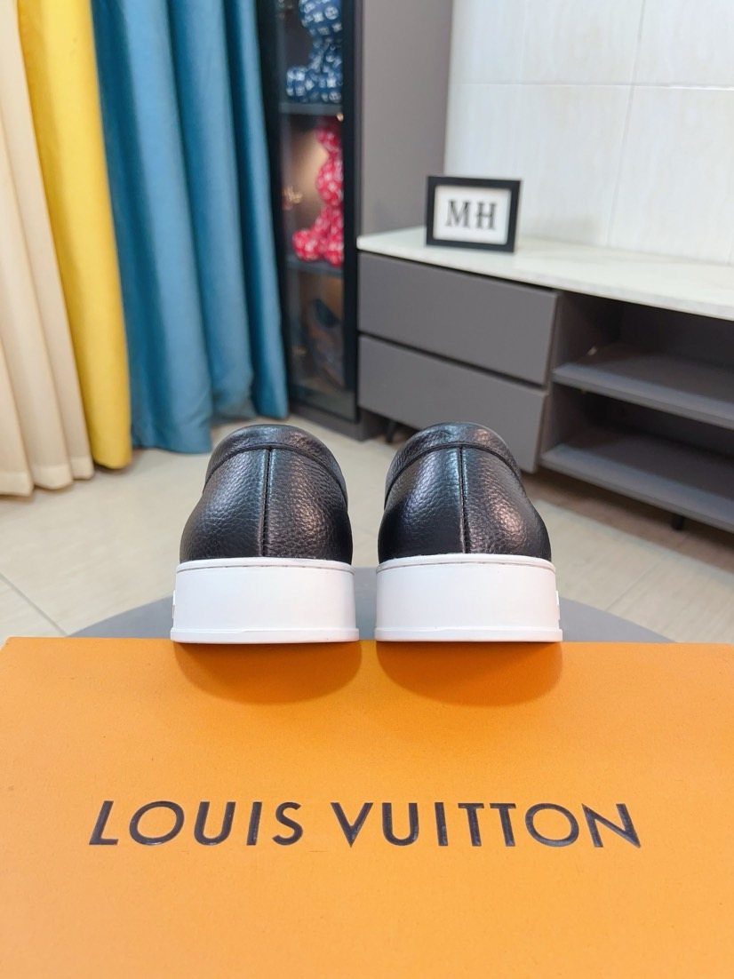 Louis Vuitton Textured Slip-On Shoes — back