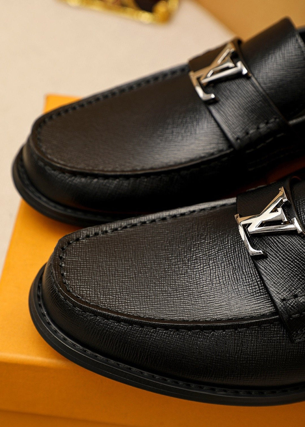 Louis Vuitton Black Hardware Loafers — detail