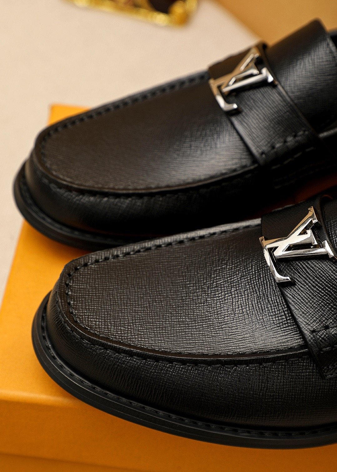 Louis Vuitton Black Hardware Loafers — detail