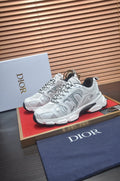 Dior Silver, White & Black Low-Top Sneakers — hero
