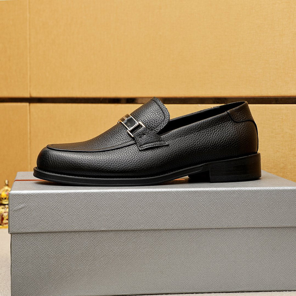 PRADA Black Buckle Loafers — detail