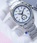 Omega Silver Blue White Dial Bracelet Watch — hero