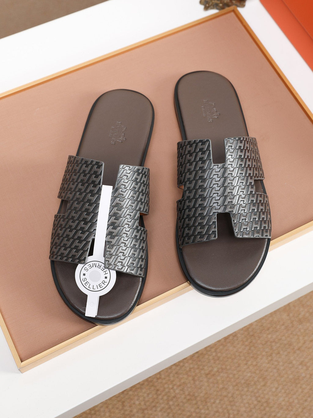 Hermes Woven-Texture Sandals — hero