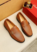 Ferragamo Buckle Leather Loafers — hero