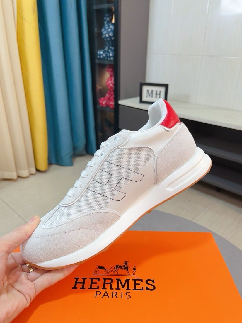 Hermès Blue H Overlay Sneakers — model