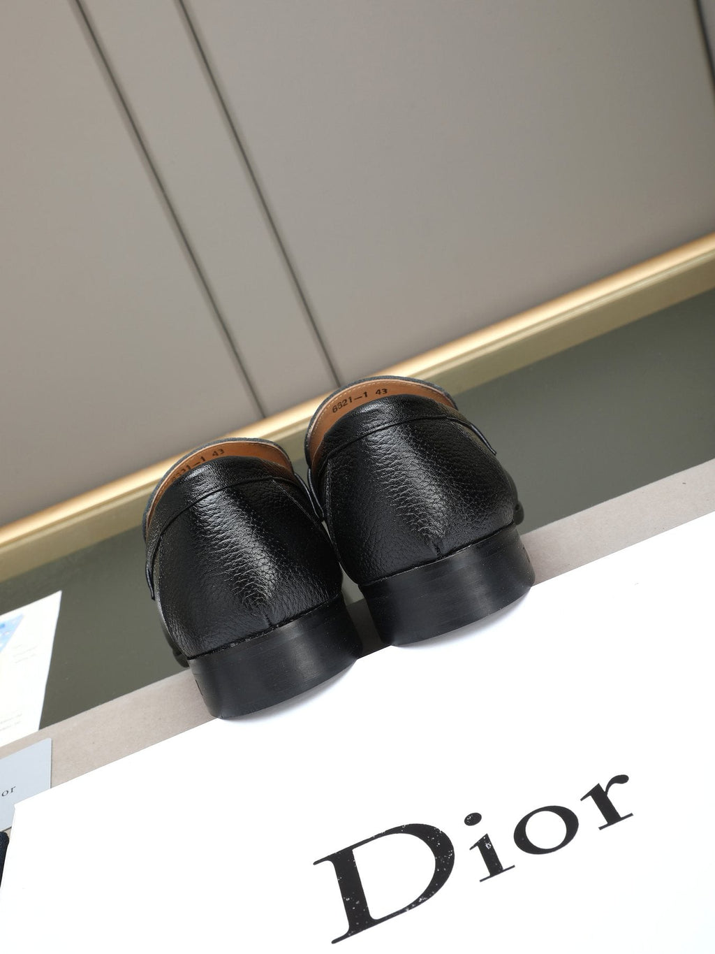 Dior Black Buckle Loafers — back