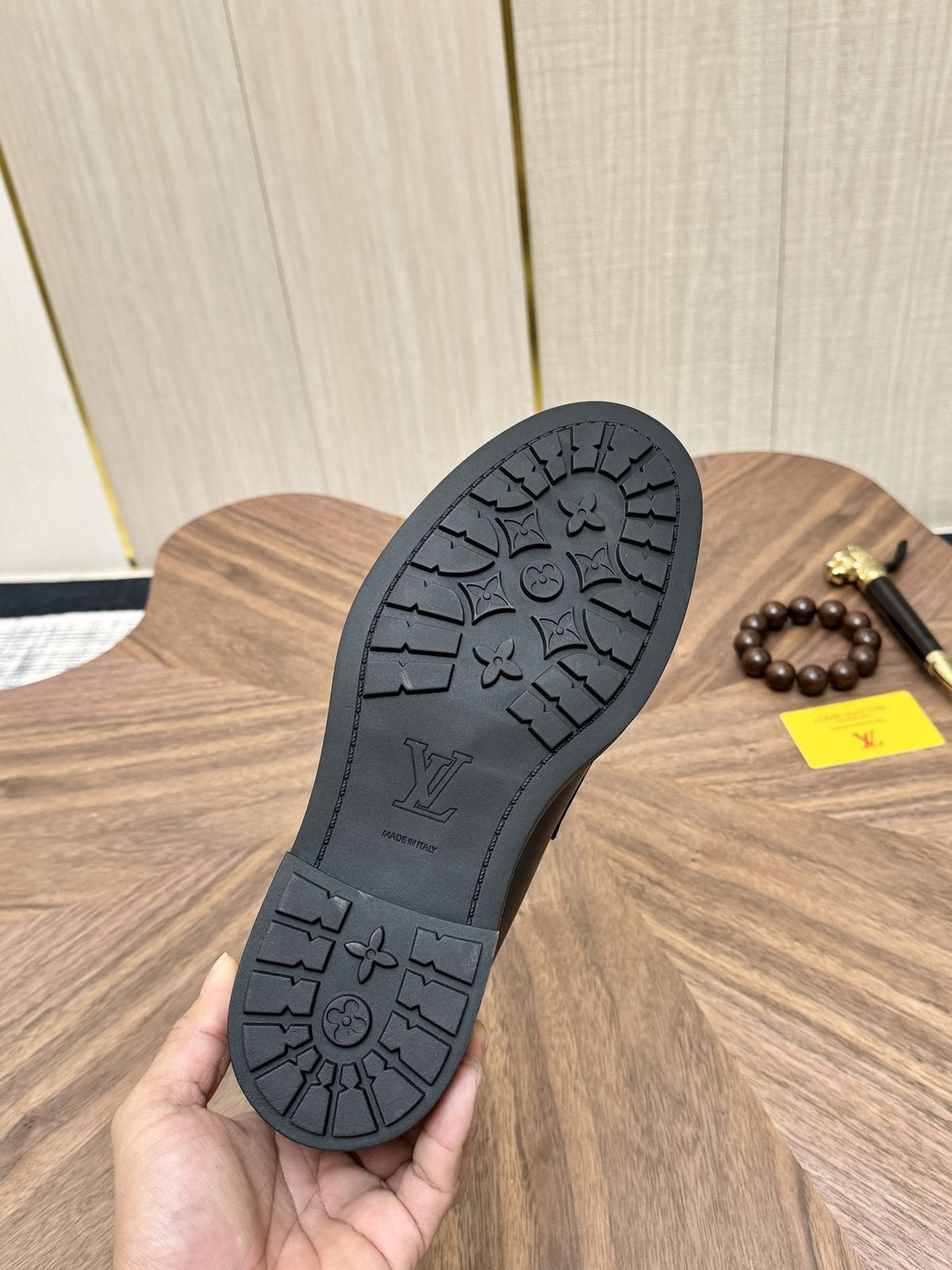 Louis Vuitton Black Metal Hardware Loafers — detail