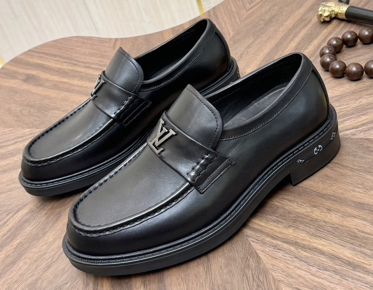 Louis Vuitton Black Metal Hardware Loafers — hero