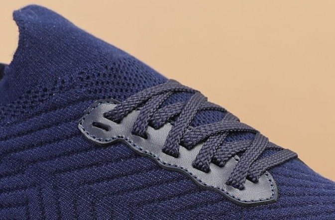 Brunello Cucinelli Navy Knit Sneakers — detail