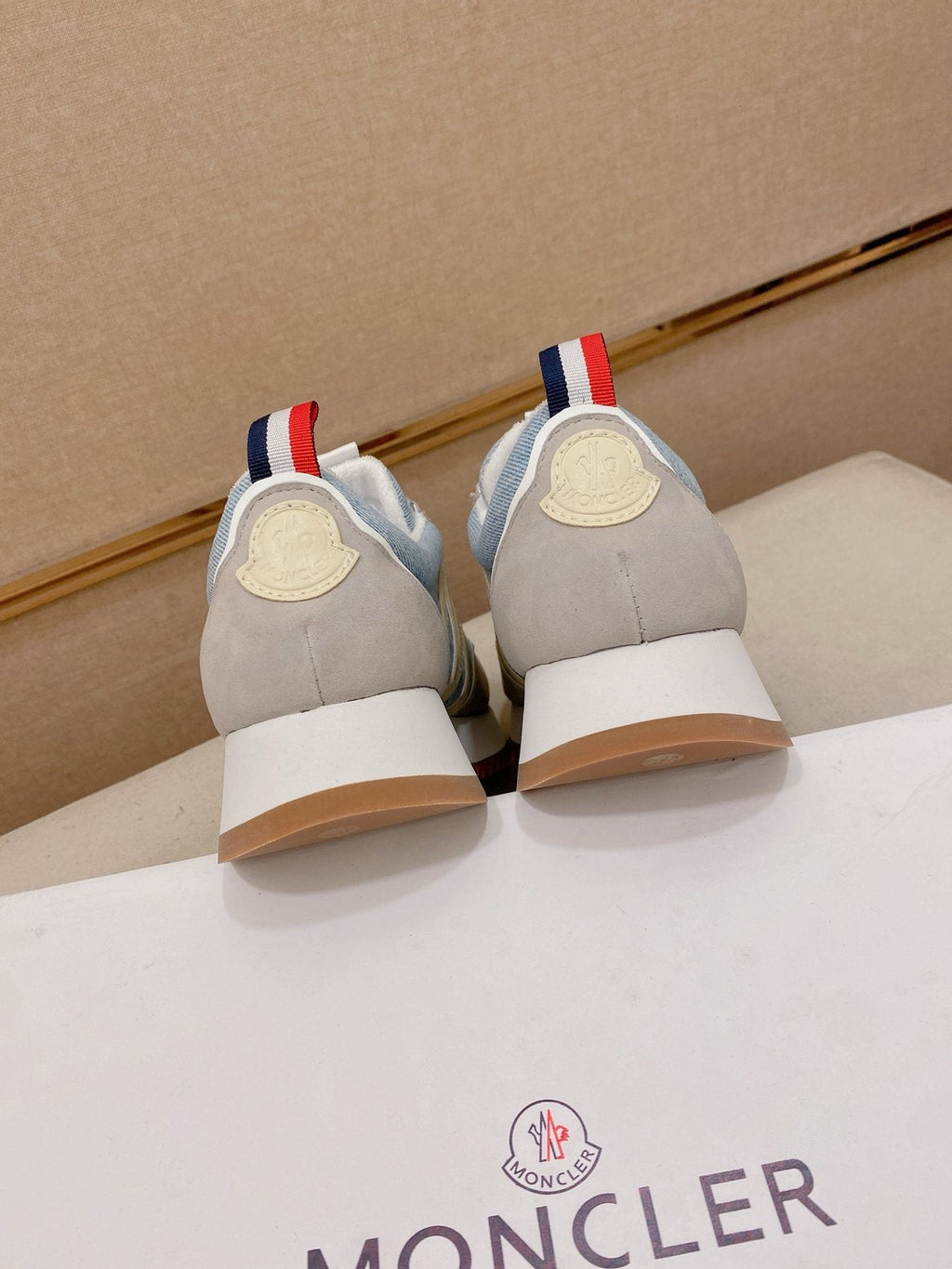 Light Blue and Gray Low-Top Sneakers — back