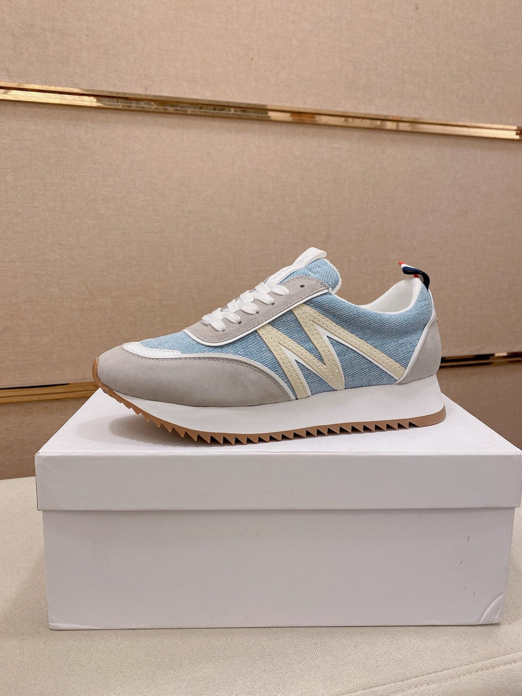 Light Blue and Gray Low-Top Sneakers — hero