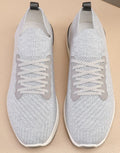 Brunello Cucinelli Light Gray Knit Sneakers — hero