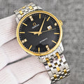 Omega Two Tone Black Dial Bracelet Watch — hero
