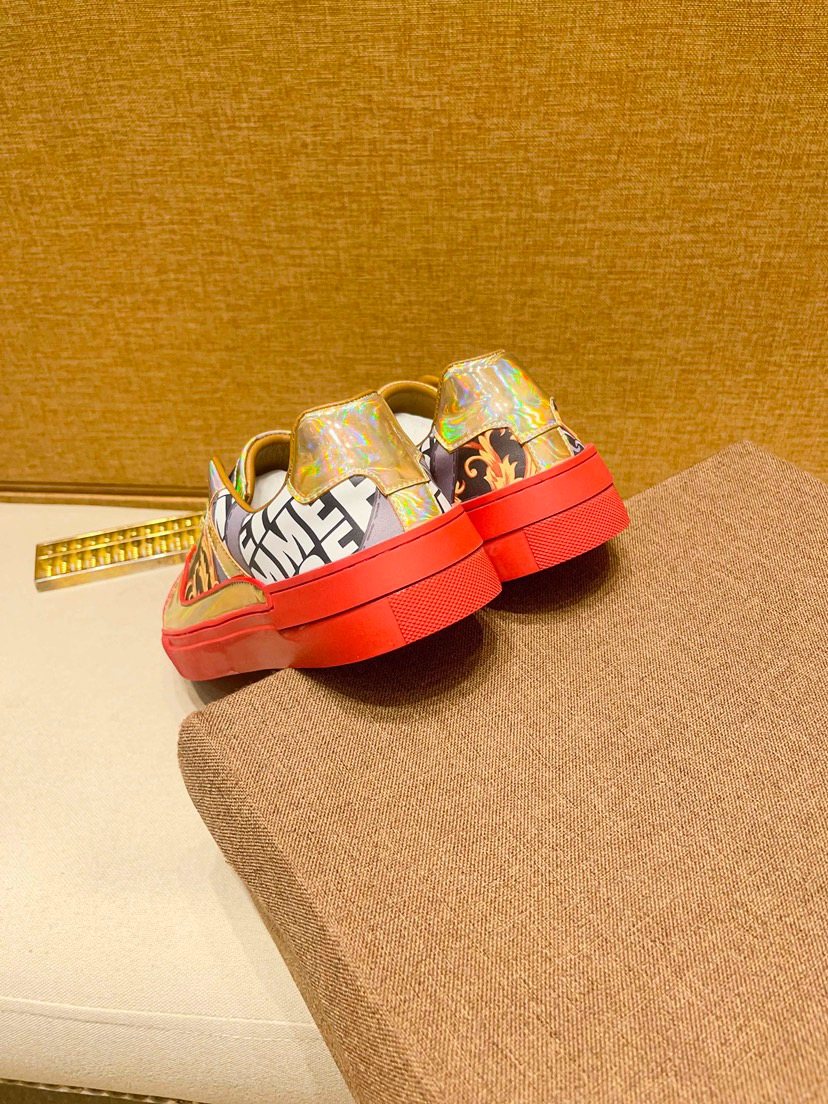 Yellow Graphic Print Low-Top Sneakers — back