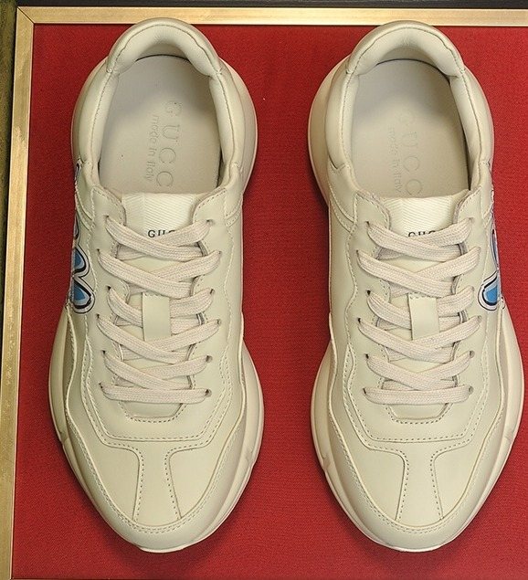 Gucci Blue Graphic Sneakers — front