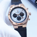 Vacheron Constantin Rose Gold Black Dial Strap Watch — hero