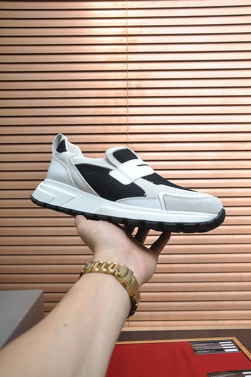 Prada Color-Block Mesh Sneakers — model