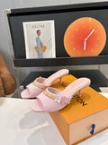 Pink Floral Slingback Heeled Sandals — hero