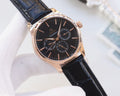 Omega Rose Gold Black Dial Leather Strap Watch — hero
